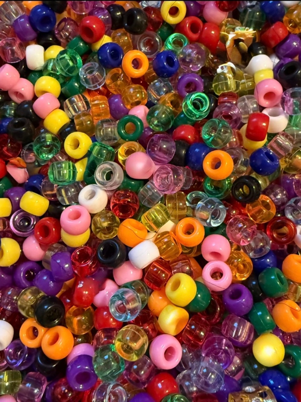 1200 Count Colorful Pony Beads